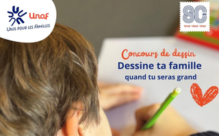 Participez au concours de dessin des 80 ans du réseau Unaf-Udaf-Uraf. Offrez aux enfants de 3 à 11 ans l'opportunité d'exprimer leur vision de la famille !